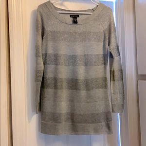 XS gently used gray striped sweater.